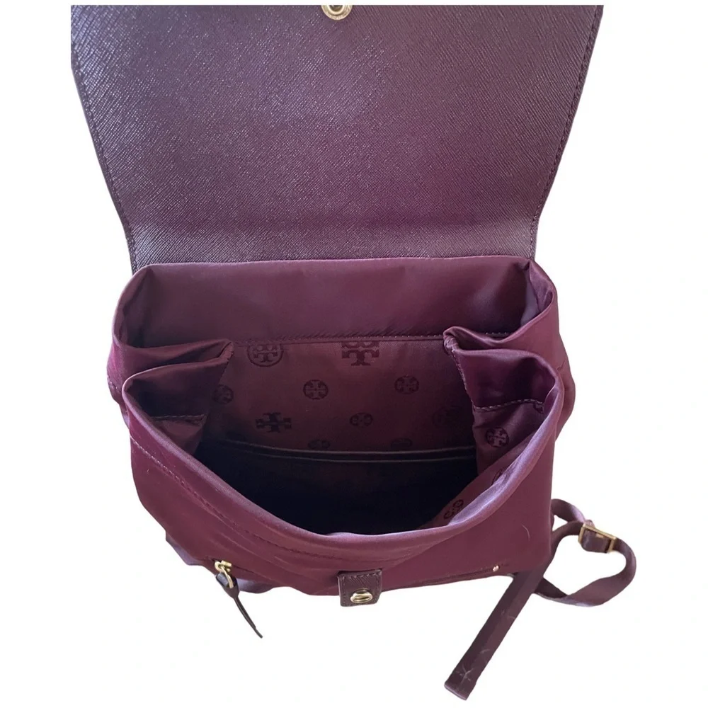 Tory Burch Ella Port Nylon Flap Backpack